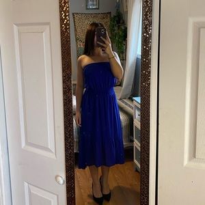 Rich dark blue long dress